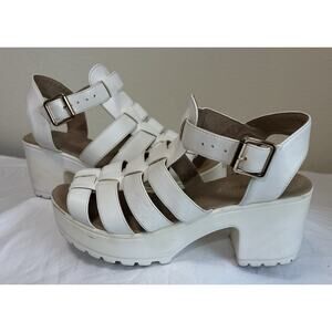 Koi White Platform Sandals
